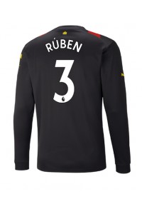 Manchester City Ruben Dias #3 Voetbaltruitje Uit tenue 2022-23 Lange Mouw